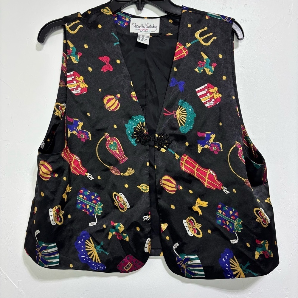 Diane Von Furstenberg The Color Authority Women's Vest Art to Wear Medium